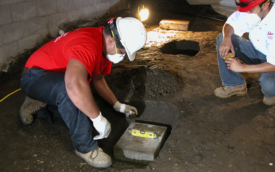 concrete pad installation