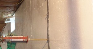 epoxy crack injections used to fix basement wall crack