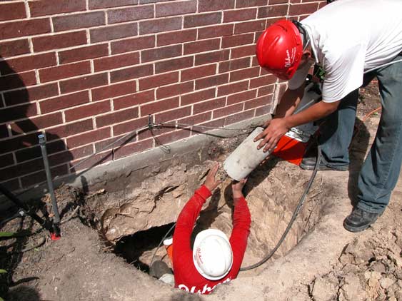 foundation repair work completed in montgomery, al