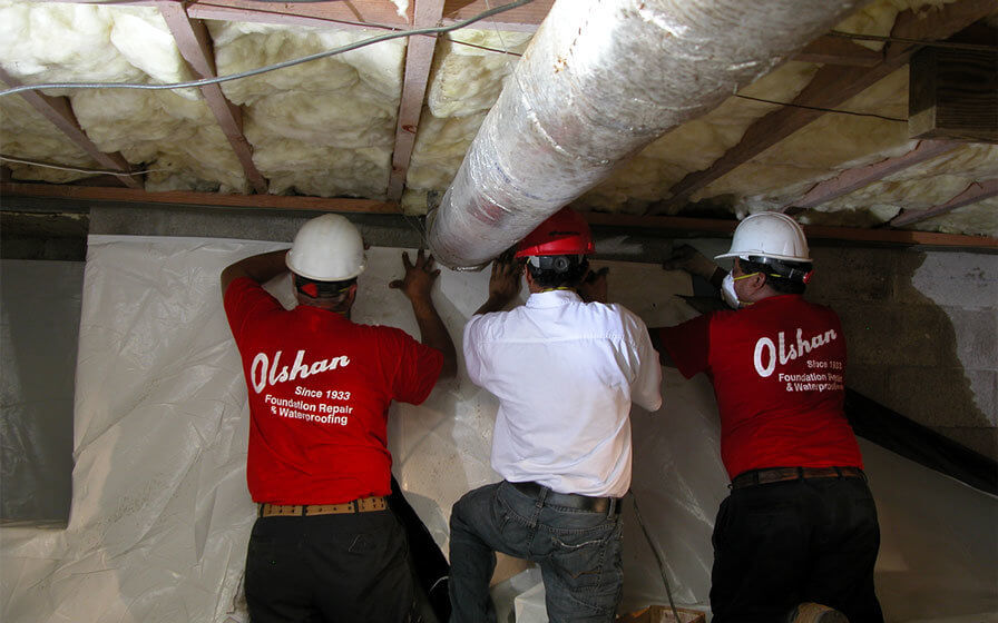 vapor barrier installation in memphis crawl space